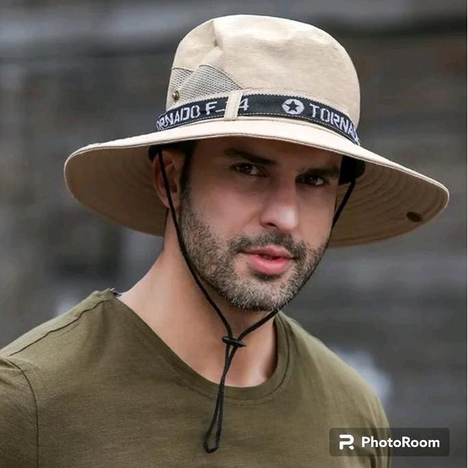 Topi rimba topi gunung lebar pinggir buat pria dan wanita topi import MS