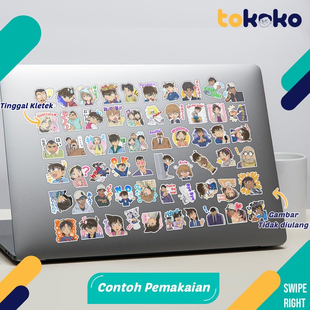 

NOG Stiker Cutting Detective Conan Anime Kartun Film Paper Vinyl Laptop Koper Tumbler Kulkas DIY Viral Kekinian Terbaru 2025 CK-02