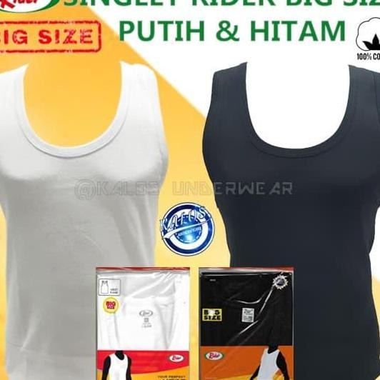 Kaos Singlet Pria Bsize Jumbo Rider Putih 3Xl4Xl5Xl