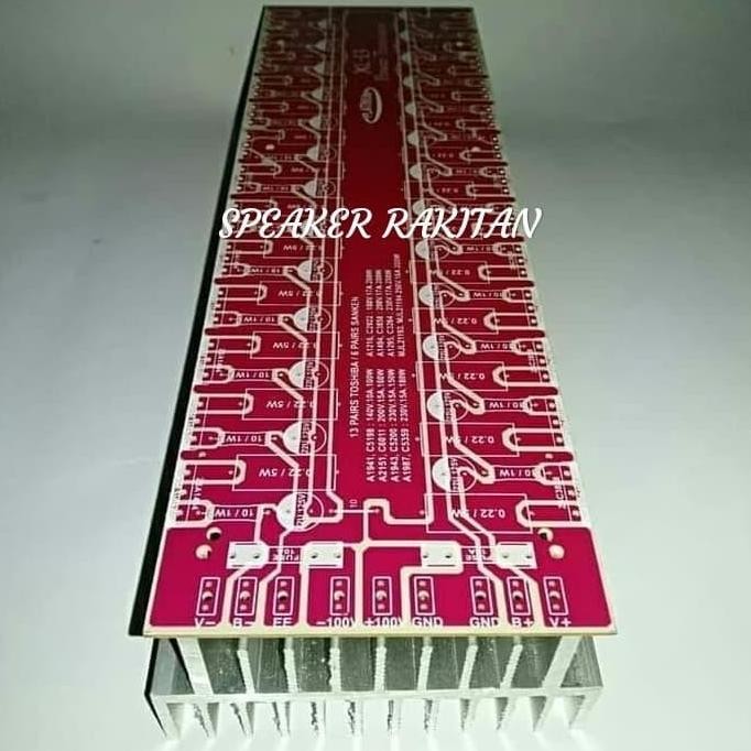 PCB FIBER TRANSISTOR FINAL + HEATSINK 2,5U 30CM ORIGINAL DAN TERPERCAYA