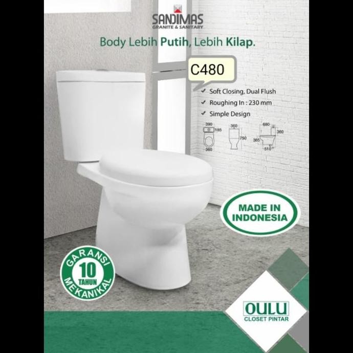 Closet duduk Oulu C480 putih