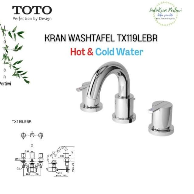 Kran Wastafel TOTO TX119LEBR/ TOTO TX119LE ( Hot & Cold)