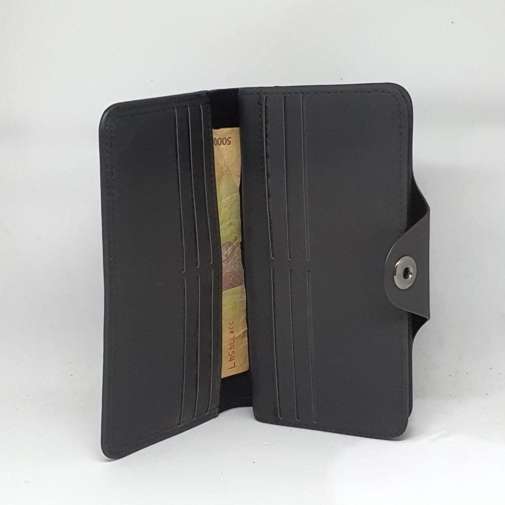 Desain Baru Dompet Pria Panjang Kulit Kancing Magnet Branded Original Murah (28160-3) Viral Kekinian