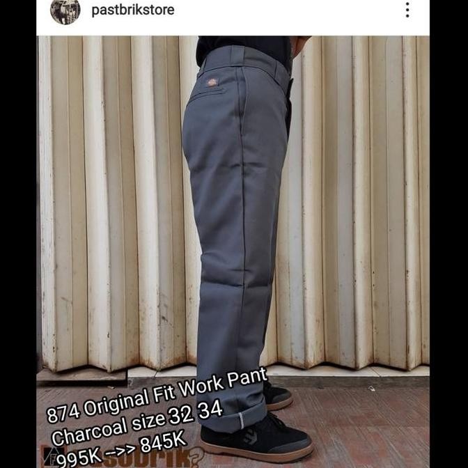Celana Pria Dickies 874 Original Work pant Charcoal