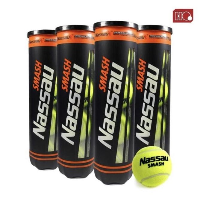 Premium Bola Tenis TENNIS NASSAU SMASH (NASSAU SMASH) isi 4 ORIGINAL