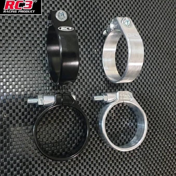 Breket Bracket Dudukan Kleman Silencer Selenser Knalpot Gen 2 Rc3 2T Universal Ukuran 60 Dan 63 Mm N