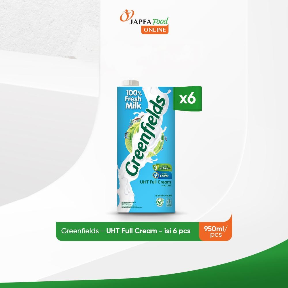 

Greenfields Susu UHT Full Cream 950ml - Isi 6 pcs - 100% Fresh Milk dari Greenfields Farm