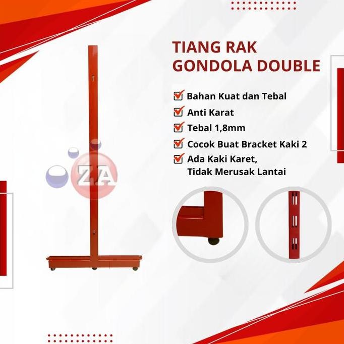 TIANG RAK GONDOLA DOUBLE MINIMARKET