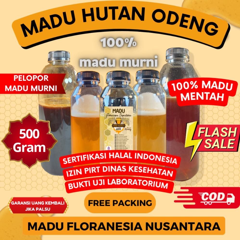 

(Terbaru) MADU MURNI MADU ASLI HUTAN ODENG 500 Gram KUALITAS PREMIUM FULL NEKTAR 100% RAW HONEY MADU FLORANESIA NUSANTARA ESOXSE (Terlaris)