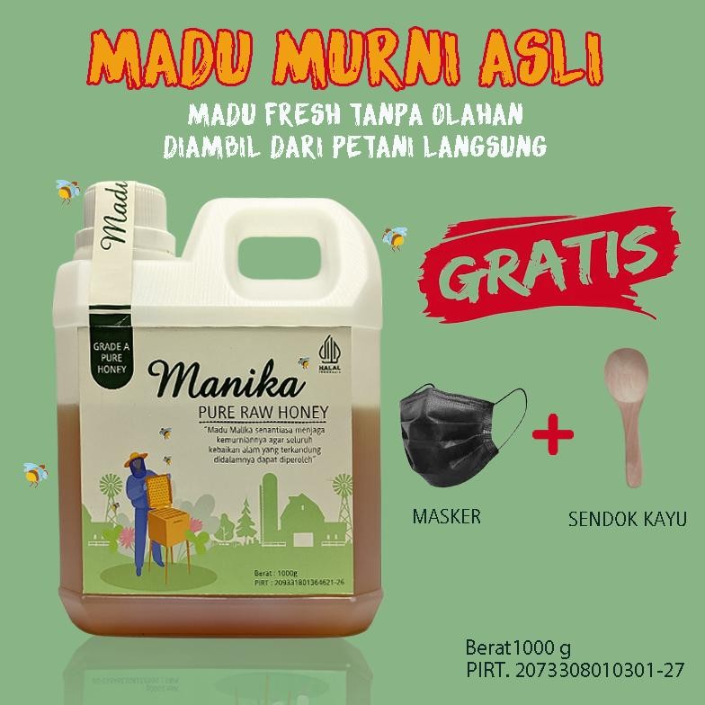 

(Terbaru) madu murni asli original tanpa campuran 1 kg Manika by Poksu Magelang (Terlaris)