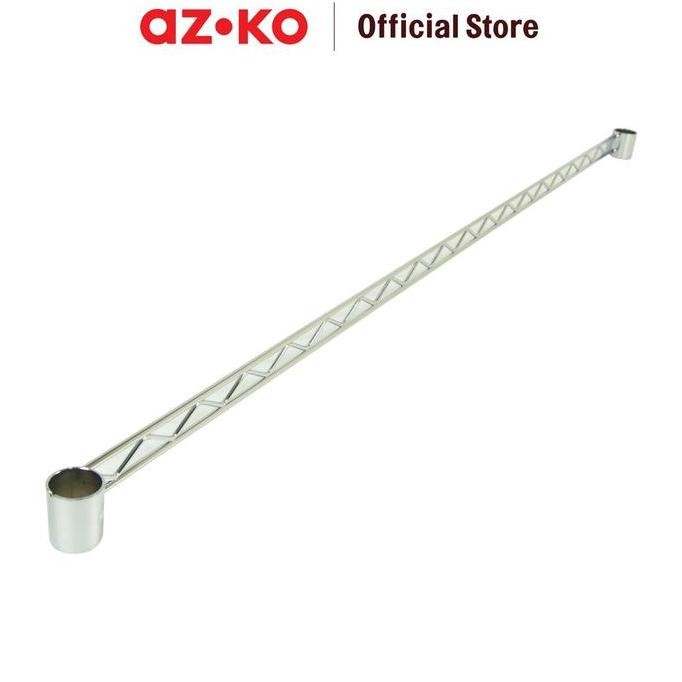 KRISBOW 120X4 CM TIANG RANGKA PEMBATAS SISI RAK KAWAT - SILVER