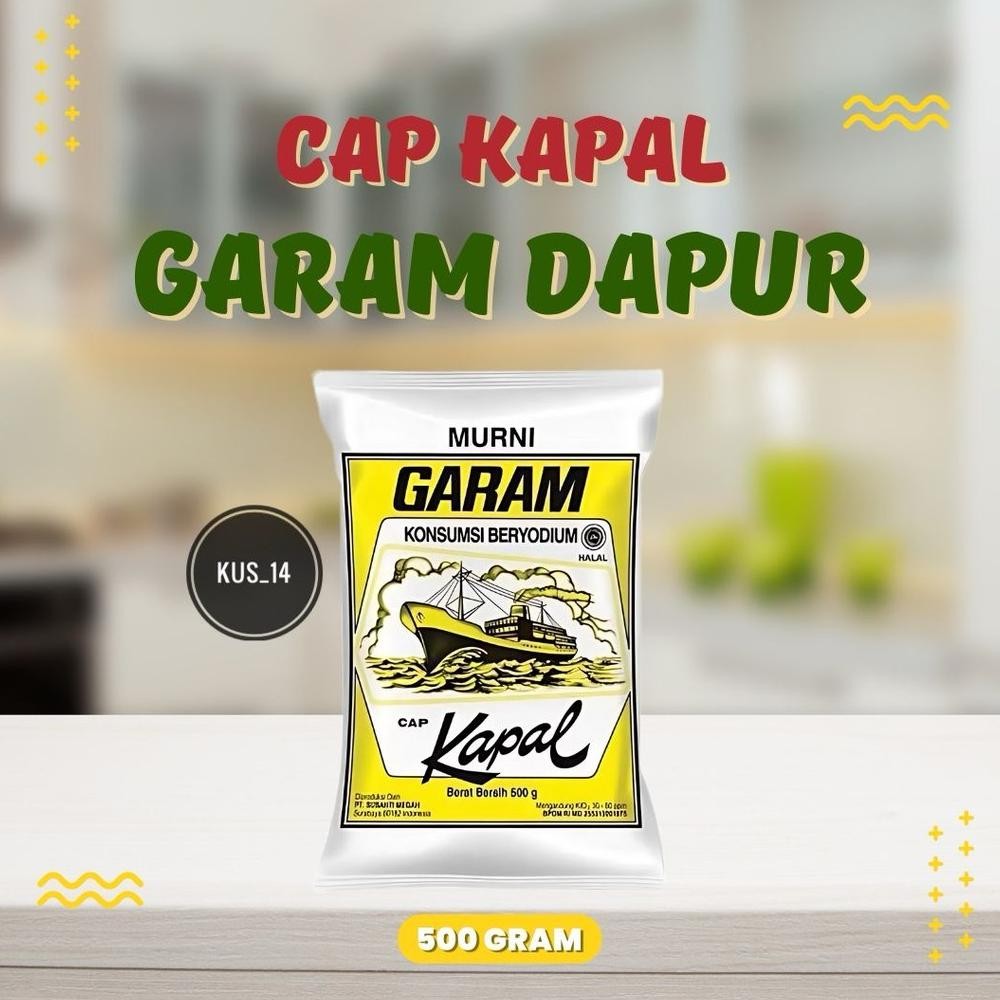 

(Terbaru) Garam Murni Cap Kapal 500gr ASLI / Garam Dapur (Terlaris)