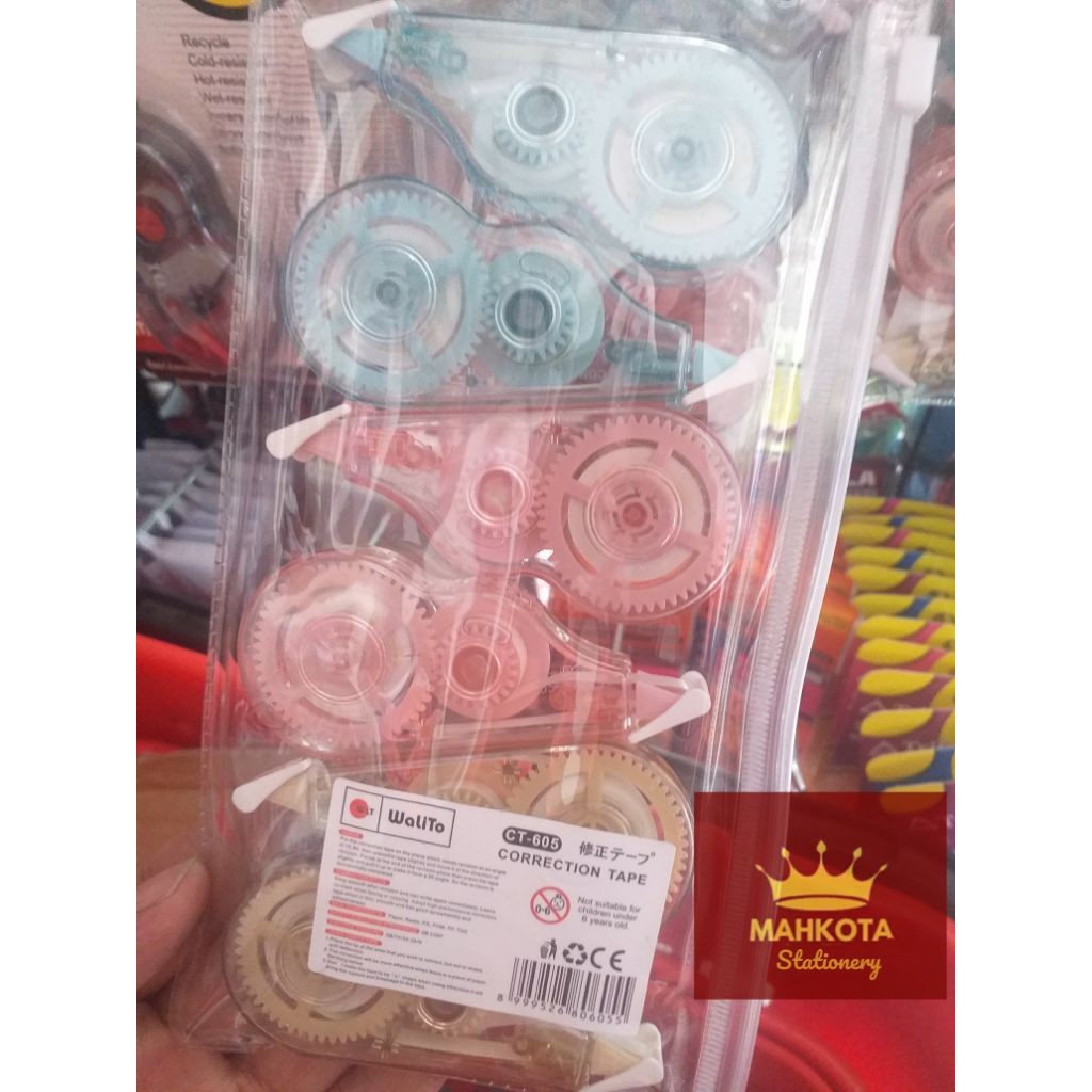 

Correction Tape Walito CT-605 Isi 6 Pita 12 mtr/Correction Tape isi 6
