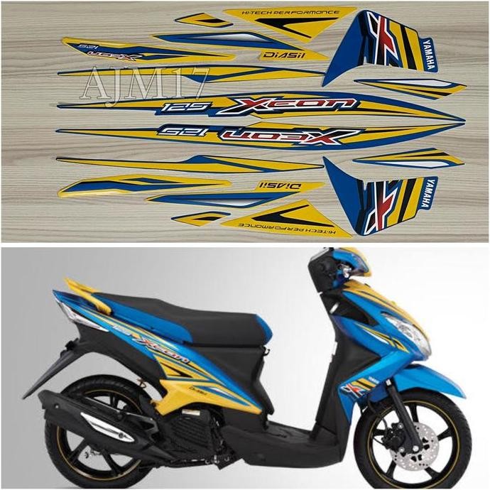 DF280>> STIKER STRIPING XEON RC 2012 BIRU KUNING
