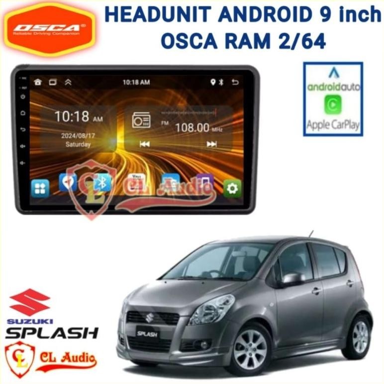 Terlaris Head Unit Android Osca 9 Inch Suzuki Splash Ram 2/64 Gb Carplay