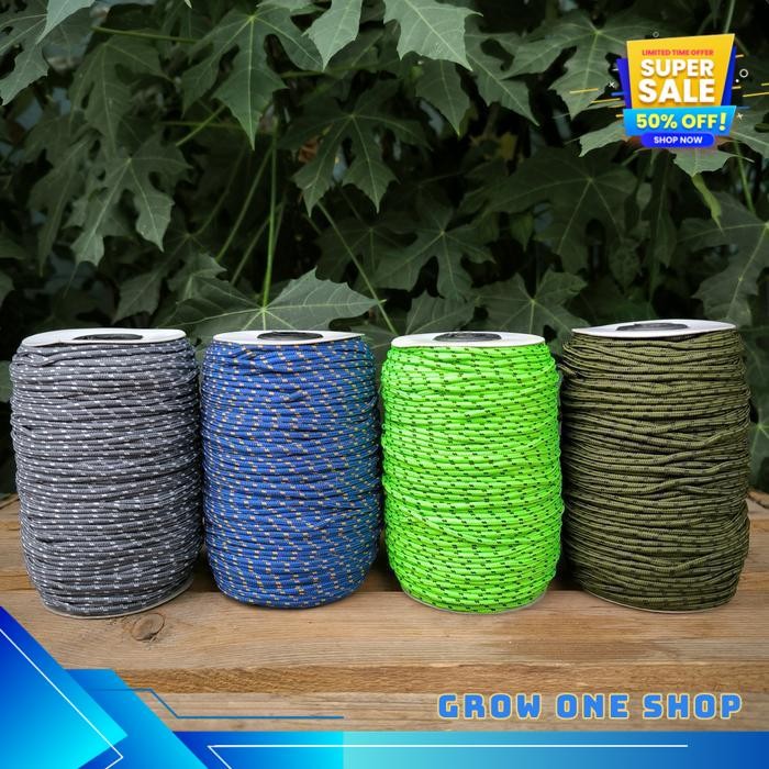 TALI PRUSIK 2 MM PANJANG 1 ROLL 100 METER BEBAS ONGKIR 