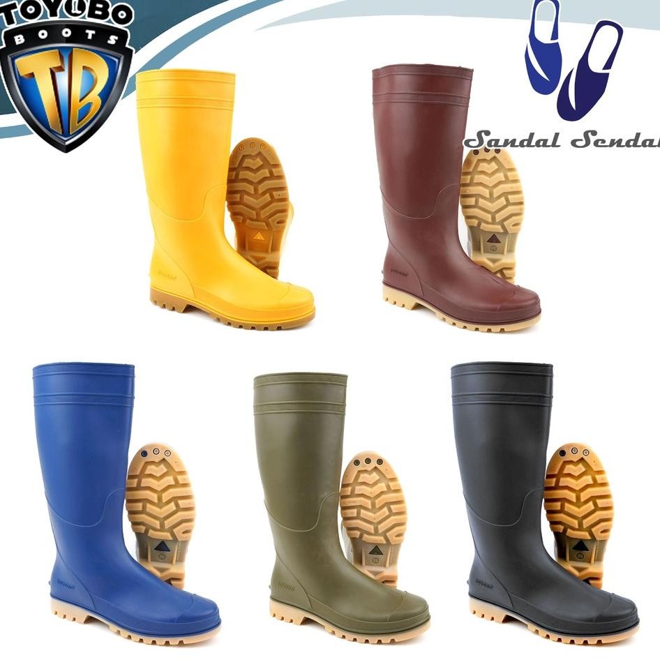 Sepatu Boots Tinggi Toyobo Random Sepatu Boot Proyek Perkebunan Industri Karet Lokal Ringan