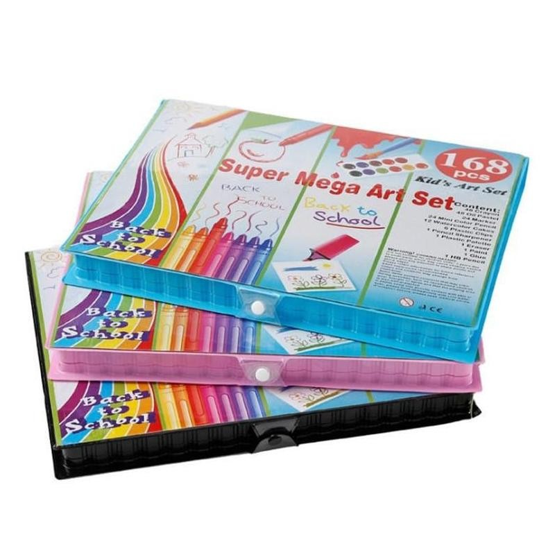 

Wwr-76 Wd Crayon Set 168Pcs / Krayon Mewarnai Anak 168Pcs / Pensil Warna Set 168Pcs Wwr-76