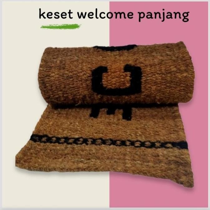 ] keset welcome serabut kelapa keset kaki welcome panjang,dekorasi keset lantai panjang