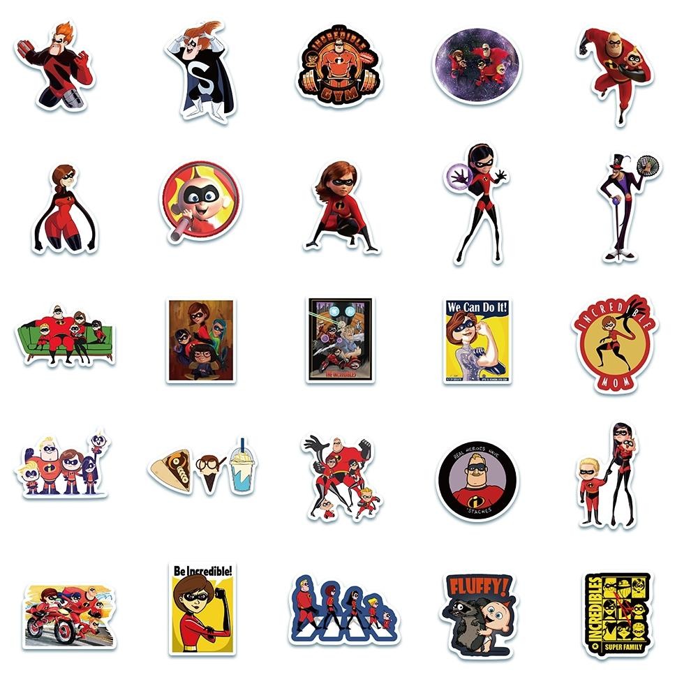 

COD [50PCS]Stiker Lucu Kartun Stiker Anak Pack The Incredibles Decal Vinyl Stiker Anti Air- Sticker Aesthetic Buku Journal Koper Casing HP Tablet Laptop Helm MotorBotol Minum ZJQ-00
