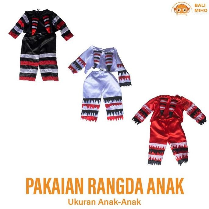 Kualitas terbaik] Pakian Rangda Anak  - Kostum Rangda Anak Anak 1 set - Baju Barong Anak
