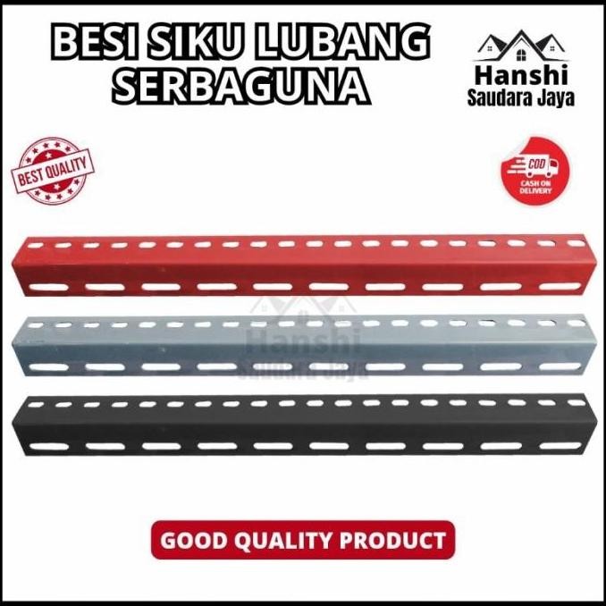 Rak Besi Siku Lubang Serbaguna 50 Cm