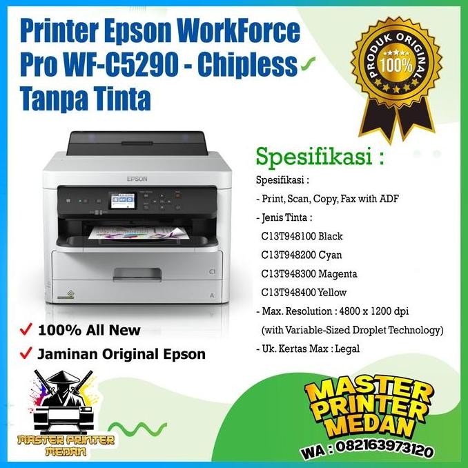 ] Printer Epson WorkForce Pro WF-C5290 WFC 5290 - Chipless tanpa tinta