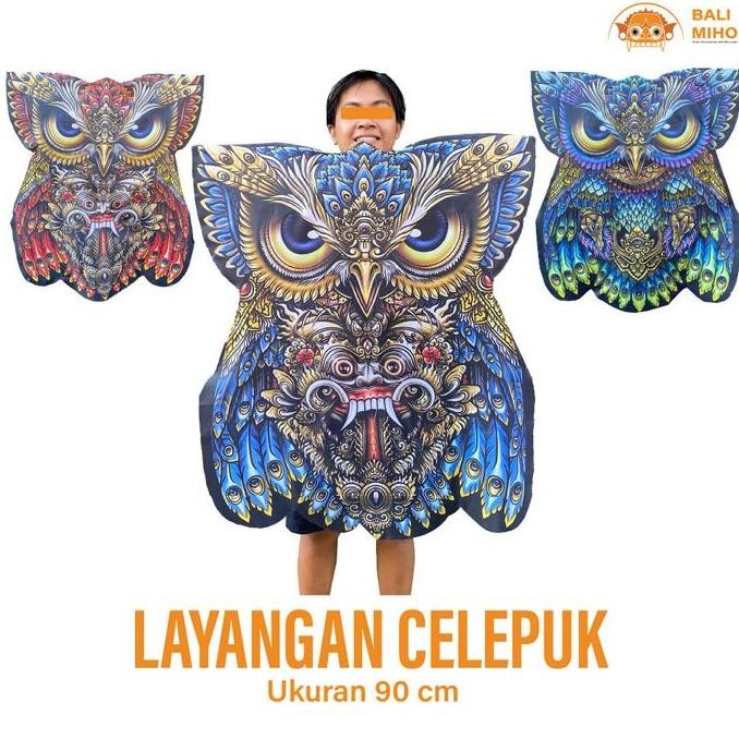 *****] Layangan Celepuk 1 Meter - Layangan Owl Kain Layangan Bali - Mainan