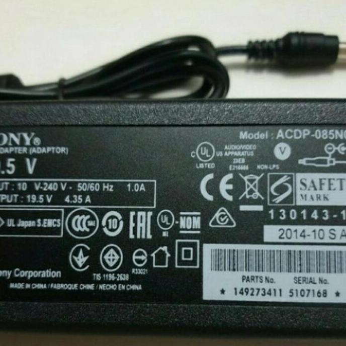 Adaptor TV Sony LCD LED BRAVIA KLV-32EX330 KLV-32BX320 19,5V 4,35A New