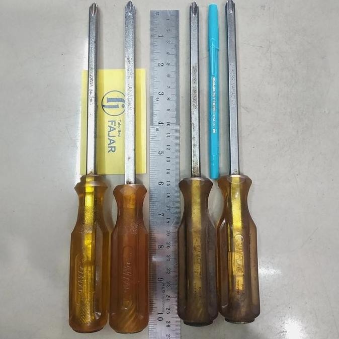 TERMURAH - Obeng ketok besar bunga plus ( + ) 8 mm x 6 inch Sunflag Sanflag