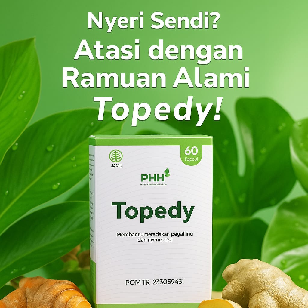 

Topedy – Herbal Alami untuk Pegal, Linu, dan Nyeri Persendian