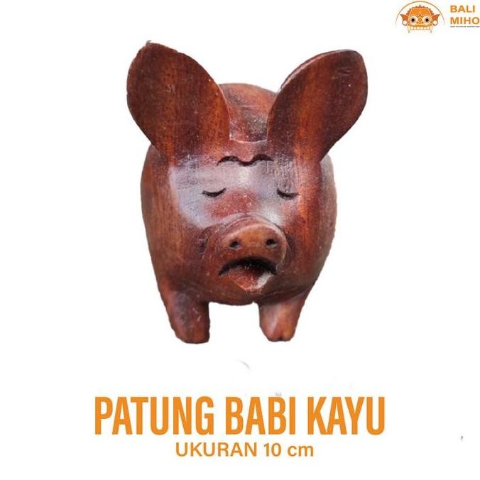 :::::::] PATUNG BABI KAYU/PATUNG BABI LUCU/PATUNG UNIK/PATUNG BINATANG KAYU