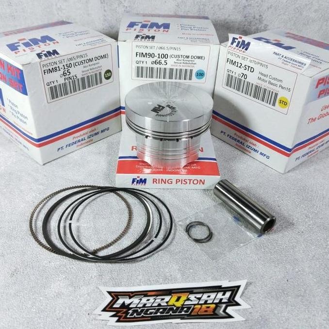 Promo Piston Fim12 Diameter 70 -71- 72 Custom Dome Pen 15 Marqsah