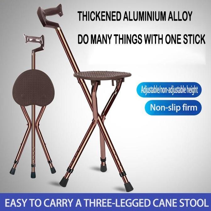 Cod Tongkat Kursi Tongkat Duduk Lipat,Kursi Lipat Sholat,Tongkat Lipat Travel Tongkat Jalan Tongkat 