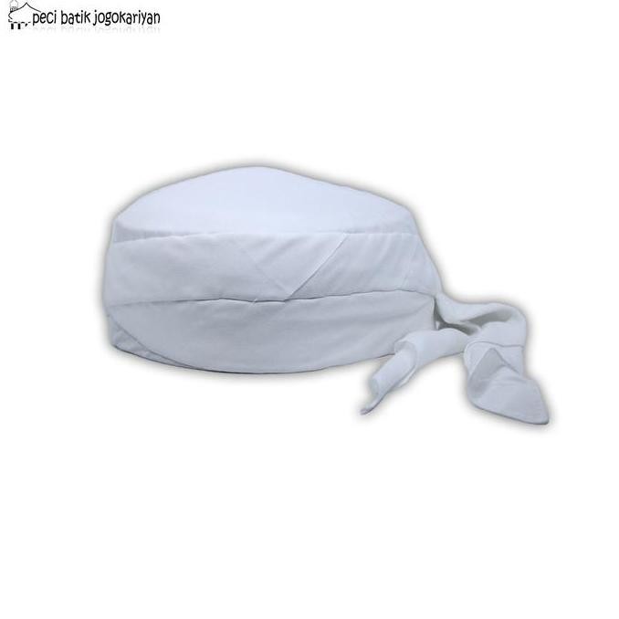 Peci Batik Jogokariyan Motif Putih Polos Kopiah Songkok Kain Katun Nyaman Warna Peci Hitam Putih Top