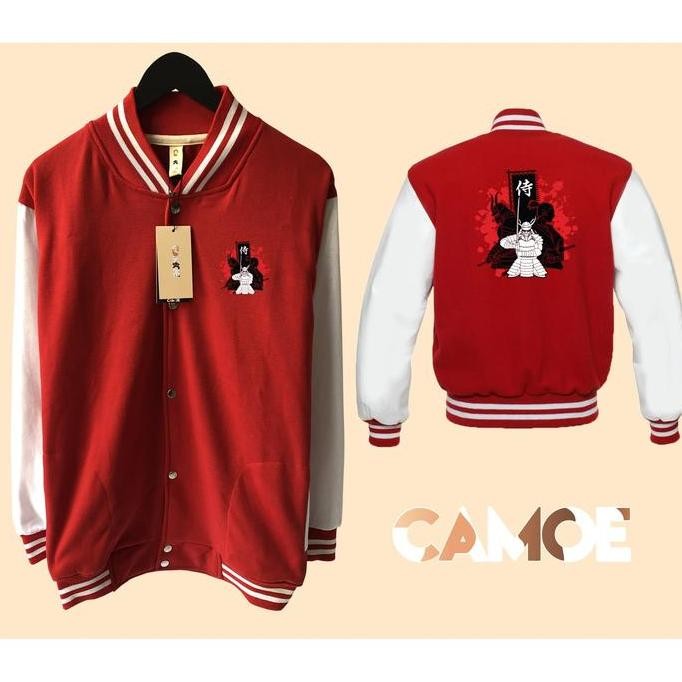 Jaket Varsity Premium Desain Three Samurai Japan Jepang