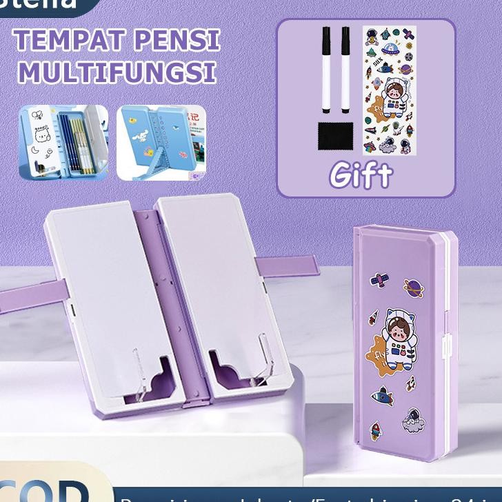 

Tempat Pensil 2In1 Multifungsi Kotak Pensil Book Holder Pencil Case Tempat Penyimpanan Alat Tulis Anak Sekolah Tulis Dan Tatakan Buku