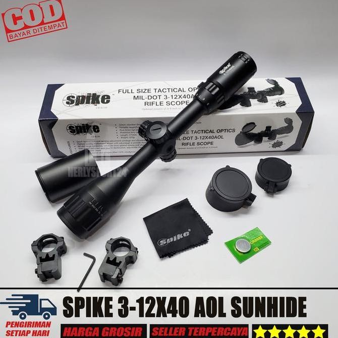 TELESKOP SPIKE 3-12X40 AOL TELESCOPE SPIKE 3-12X40 AOL TAHAN GETAR