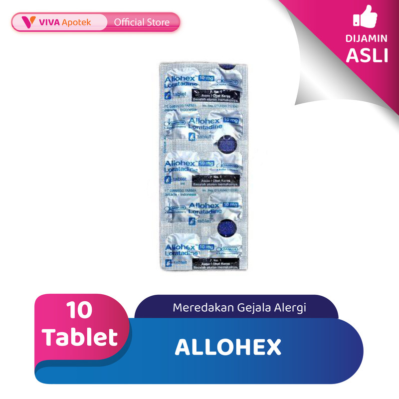 Allohex / Loratadine 10 mg / Alergi / Gatal / (10 Tablet)