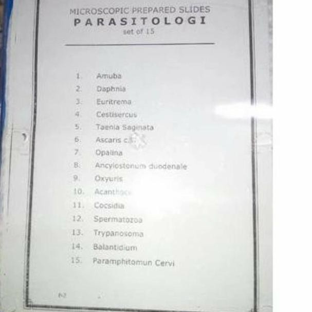 Preparat Sel Parasitologi 15 Macam Komplit