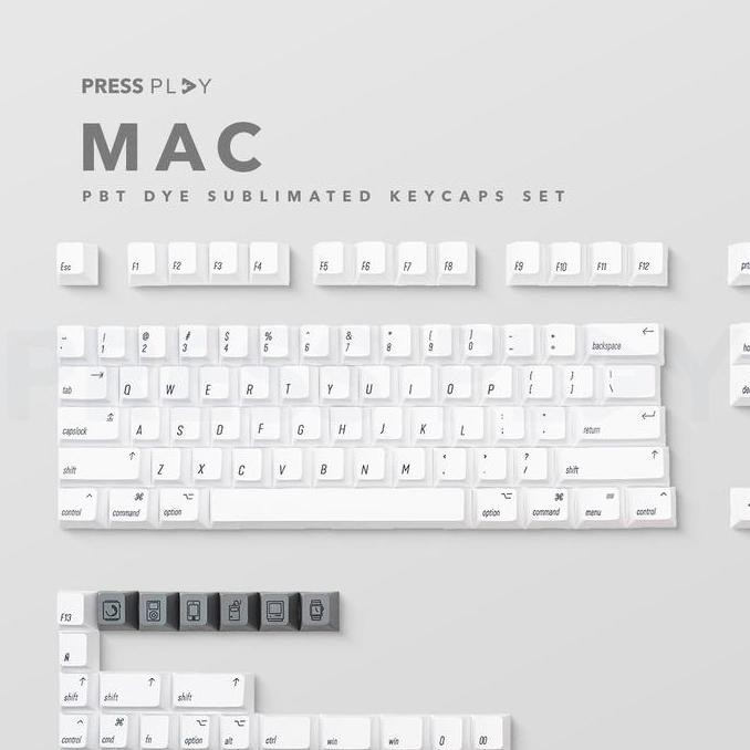Mac Pbt Dye Sub Keycaps By Press Play Co