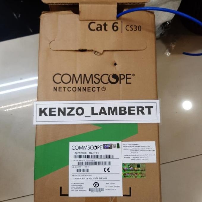 Kabel Lan Utp Cat 6 Commscope 100Meter / Commscope Cat 6 / Commscope