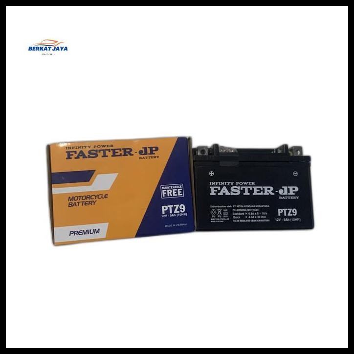 HOT DEAL AKI MOTOR FASTER PTZ9 12V 9AH NINJA250/PULSAR/CBR250/KTM/BENELLI 