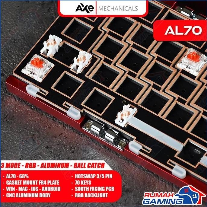 Al70 - 68% - 3 Mode - Gasket - South Rgb  - Aluminum - Ball Catch - Barebone - Mechanical Keyboard C