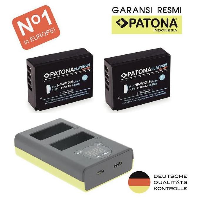 PROMO DISKON - PATONA Battery & Charger for Fujifilm NP-W26S NP-W26 NPW26 NPW26S Baterai Fuji XA2 XA
