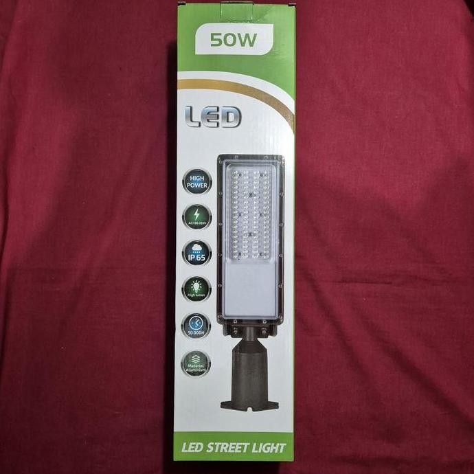 Bst Ready Lampu Tembak Jalan Pju Led + Photocell Sensor Cahaya 50W Ip65 Outdoor Led Street Light Bes