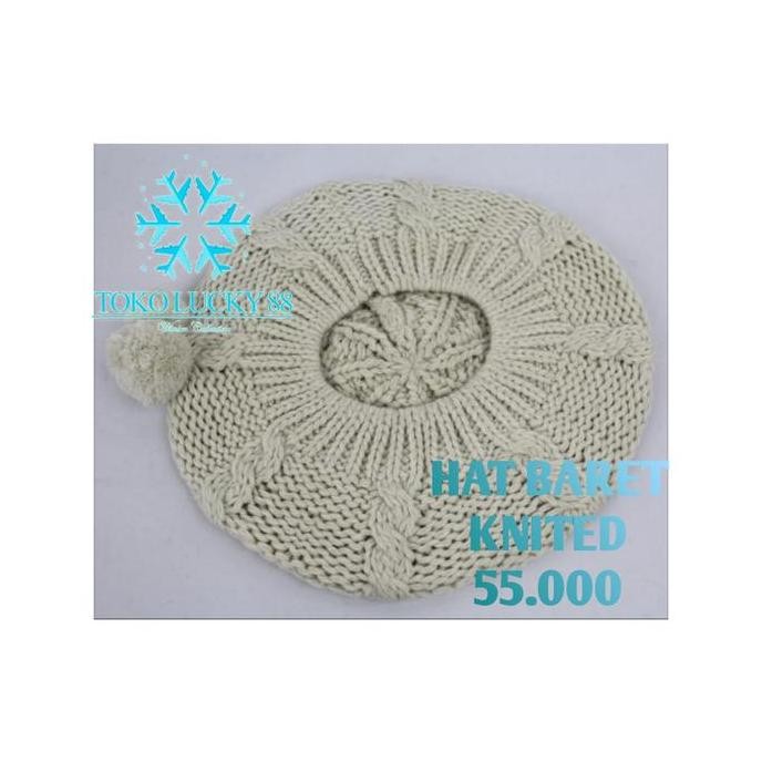 DV152 - Hat Baret Rajut Wool Hat Beret Knitted