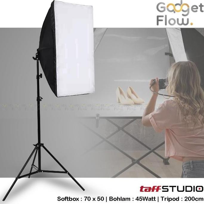 PAKET Softbox Payung Diffuser Fotografi Lighting Tripod TAFFStudio