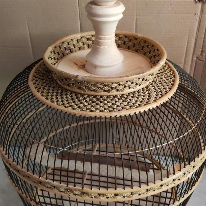 PROMO DISKON - sangkar puter tekukur rajut rotan