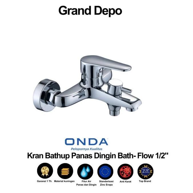 Kran Shower Mixer Air Panas Dingin Bath Flow /2" Onda / Kran Shower Mixer Onda / Kran Air Onda